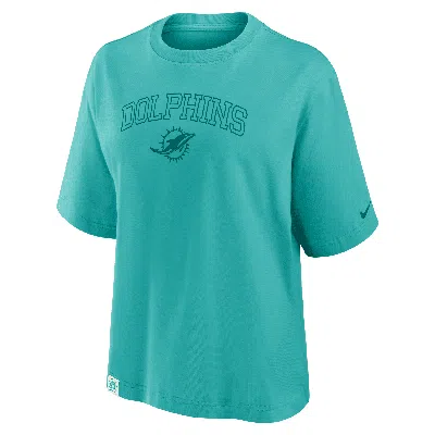 NIKE MIAMI DOLPHINS ARCH BOXY  WOMEN'S NFL T-SHIRT,1015764837