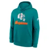 Nike Miami Dolphins Best Season Rewind Club  Men's Nfl Pullover Hoodie In Green
