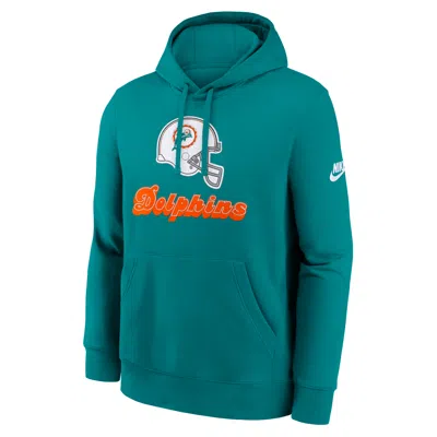 Nike Miami Dolphins Best Season Rewind Club  Men's Nfl Pullover Hoodie In Green