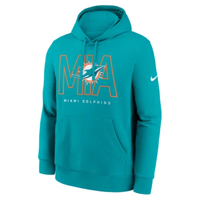 Nike Miami Dolphins Busted Play Club  Men's Nfl Pullover Hoodie In Green