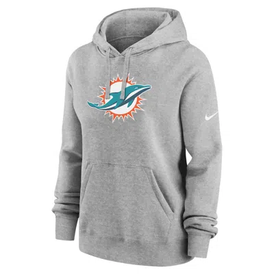Nike Miami Dolphins Club  Women's Nfl Pullover Hoodie In Gray