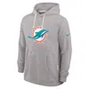Nike Charcoal Miami Dolphins Sideline Standard Issue Initial Home Dri-fit Hoodie In Gray