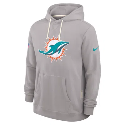 NIKE MIAMI DOLPHINS INITIAL HOME SIDELINE  MEN'S DRI-FIT NFL PULLOVER HOODIE,1015885176