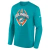 Nike Miami Dolphins Legend Icon  Men's Dri-fit Nfl Long-sleeve T-shirt In Green