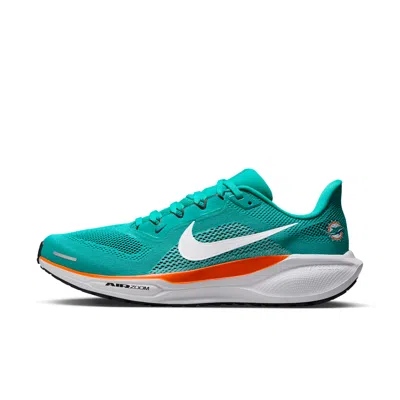 Nike Miami Dolphins Pegasus 41  Men's Nfl Road Running Shoes In Green