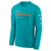 Nike Miami Dolphins Play To Win Essential  Men's Nfl Long-sleeve T-shirt In Blue