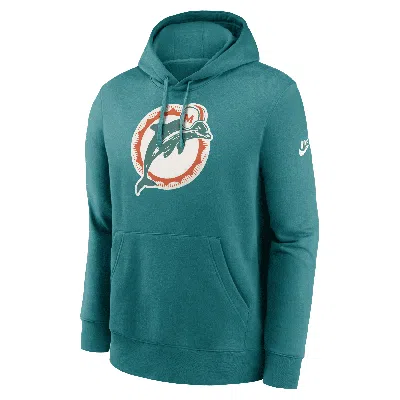 Nike Miami Dolphins Rewind Club Logo Menâs  Men's Nfl Pullover Hoodie In Green
