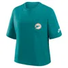 Nike Miami Dolphins Rewind Pocket Boxy  Women's Nfl T-shirt In Green