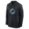Nike Miami Dolphins Rivalries Collection Sideline  Men's Dri-fit Nfl Long-sleeve Hooded Top In Blue