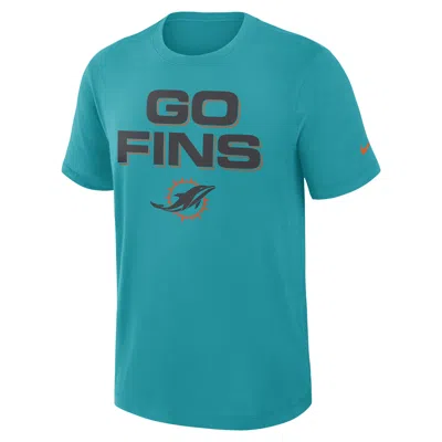 Nike Miami Dolphins Rivalries Collection Slub  Men's Dri-fit Nfl T-shirt In Blue