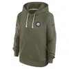 Nike Miami Dolphins Salute To Service Sideline  Women's Dri-fit Nfl Pullover Hoodie In Green