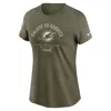 Nike Miami Dolphins Salute To Service Sideline  Women's Nfl T-shirt In Green