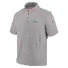 Nike Gray Miami Dolphins 2024 Sideline Coach Short Sleeve Half-zip Hoodie Jacket In Gray