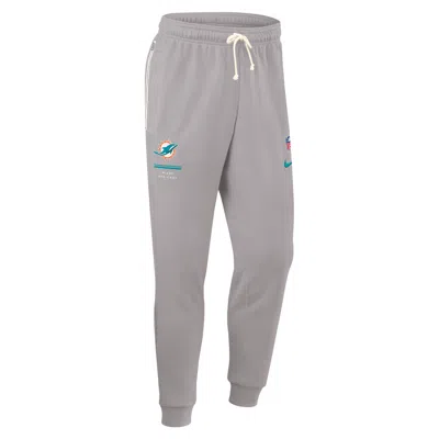 Nike Miami Dolphins Sideline Standard Issue  Men's Dri-fit Nfl Taper Pants In Gray