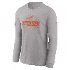 Nike Miami Dolphins Sideline Team Issue  Men's Dri-fit Nfl Long-sleeve T-shirt In Grey
