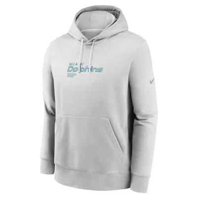 Nike Miami Dolphins Slot Receiver Club  Men's Nfl Pullover Hoodie In Gray
