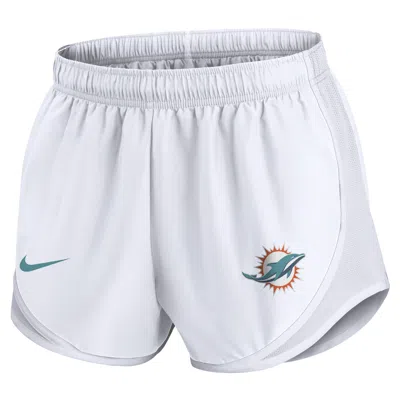 Nike Miami Dolphins Tempo  Women's Dri-fit Nfl Shorts In White