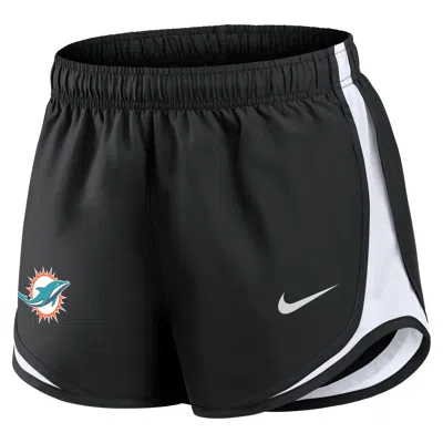 Nike Miami Dolphins Tempo  Women's Dri-fit Nfl Shorts In Black