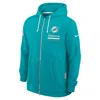 Nike Miami Dolphins Utility Player Sideline  Men's Dri-fit Nfl Full-zip Hoodie In Blue
