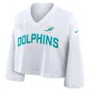 Nike Miami Dolphins Wide Receiver Jersey Fashion  Women's Dri-fit Nfl Cropped Top In White