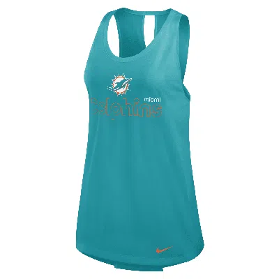 Nike Women's Aqua Miami Dolphins Performance Tank Top