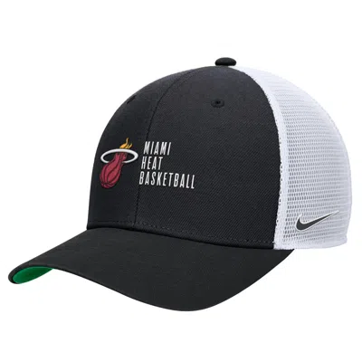 Nike Miami Heat 2024/25 Rise Icon Edition  Unisex Nba Trucker Cap In Black