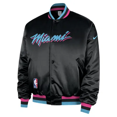 Nike Miami Heat City Edition  Men's Nba Premium Jacket In Black
