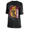 Nike Miami Heat Courtside  Women's Nba T-shirt In Black