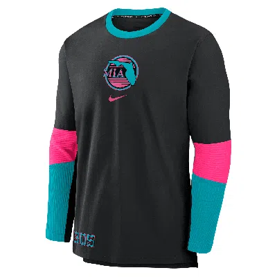 Nike Miami Marlins Authentic Collection City Connect Player  Men's Dri-fit Mlb Pullover Jacket