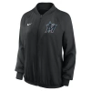 NIKE MIAMI MARLINS AUTHENTIC COLLECTION TEAM  WOMEN'S DRI-FIT MLB FULL-ZIP JACKET,1015646628