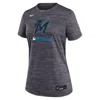 Nike Miami Marlins Authentic Collection Velocity  Women's Dri-fit Mlb T-shirt In Black