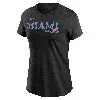 Nike Black Miami Marlins 2025 City Connect Wordmark T-shirt In Black