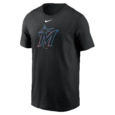 Nike Miami Marlins Fuse Large Logo  Men's Mlb T-shirt In Black