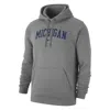 Nike Michigan Club Fleece  Men's College Pullover Hoodie In Gray