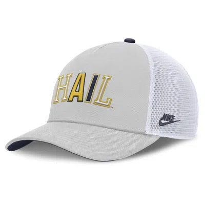 Nike Michigan Legacy Basketball Rise  Unisex College Trucker Adjustable Hat In Gray