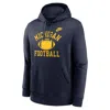 Nike Michigan Legacy Club Football Icon  Men's College Pullover Hoodie In Blue