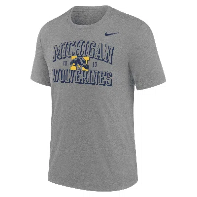 Nike Michigan  Men's College T-shirt In Gray