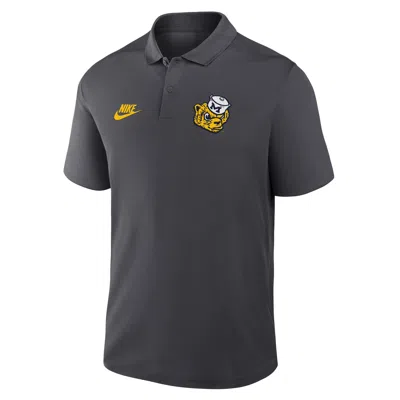 Nike Michigan Primetime Victory Legacy Vault Logo  Men's Dri-fit College Polo In Gray