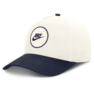 Nike Michigan Rise  Unisex Dri-fit College A-frame Adjustable Hat In White