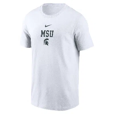 Nike Michigan State 2-hit Stacked  Men's College T-shirt In White