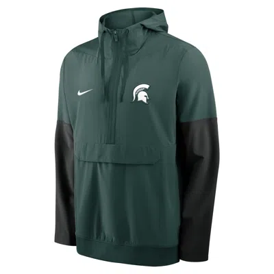 Nike Green Michigan State Spartans Anorak Half-zip Hoodie Jacket