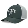 Nike Michigan State Legacy Arch Rise  Men's Dri-fit College Trucker Adjustable Hat In Green