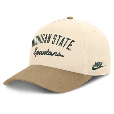 Nike Michigan State Legacy Rise  Unisex College A-frame Adjustable Hat In Brown
