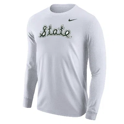 Nike Michigan State  Men's College Long-sleeve T-shirt In White