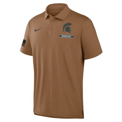 Nike Michigan State Military Appreciation  Men's Dri-fit College Polo In Brown