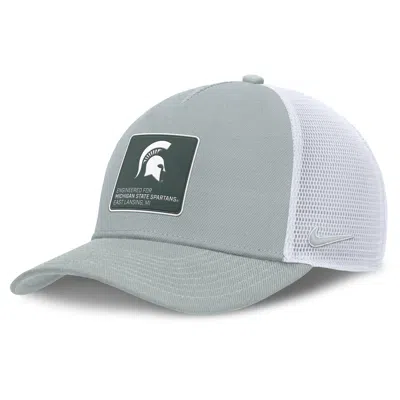 Nike Michigan State On-field Rise Engineered  Men's College Trucker Adjustable Hat In Gray