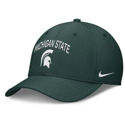 Nike Michigan State On-field Rise Swoosh  Men's Dri-fit College Hat In Green