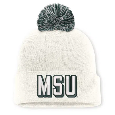 Nike Michigan State Peak  Unisex College Cuffed Beanie In White