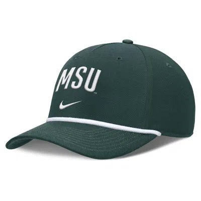 Nike Michigan State Primetime Rise Campus  Men's College Adjustable Hat In Green