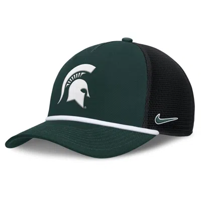 Nike Michigan State Primetime Rise  Men's College Trucker Adjustable Hat In Green